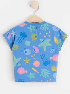 Toppar & T-Shirts>Lindex T-Shirt Med Havsdjur Blue