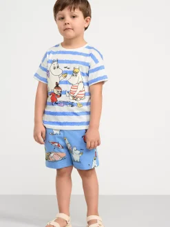Toppar & T-Shirts>Lindex T-Shirt Med Mumin Light Dusty White