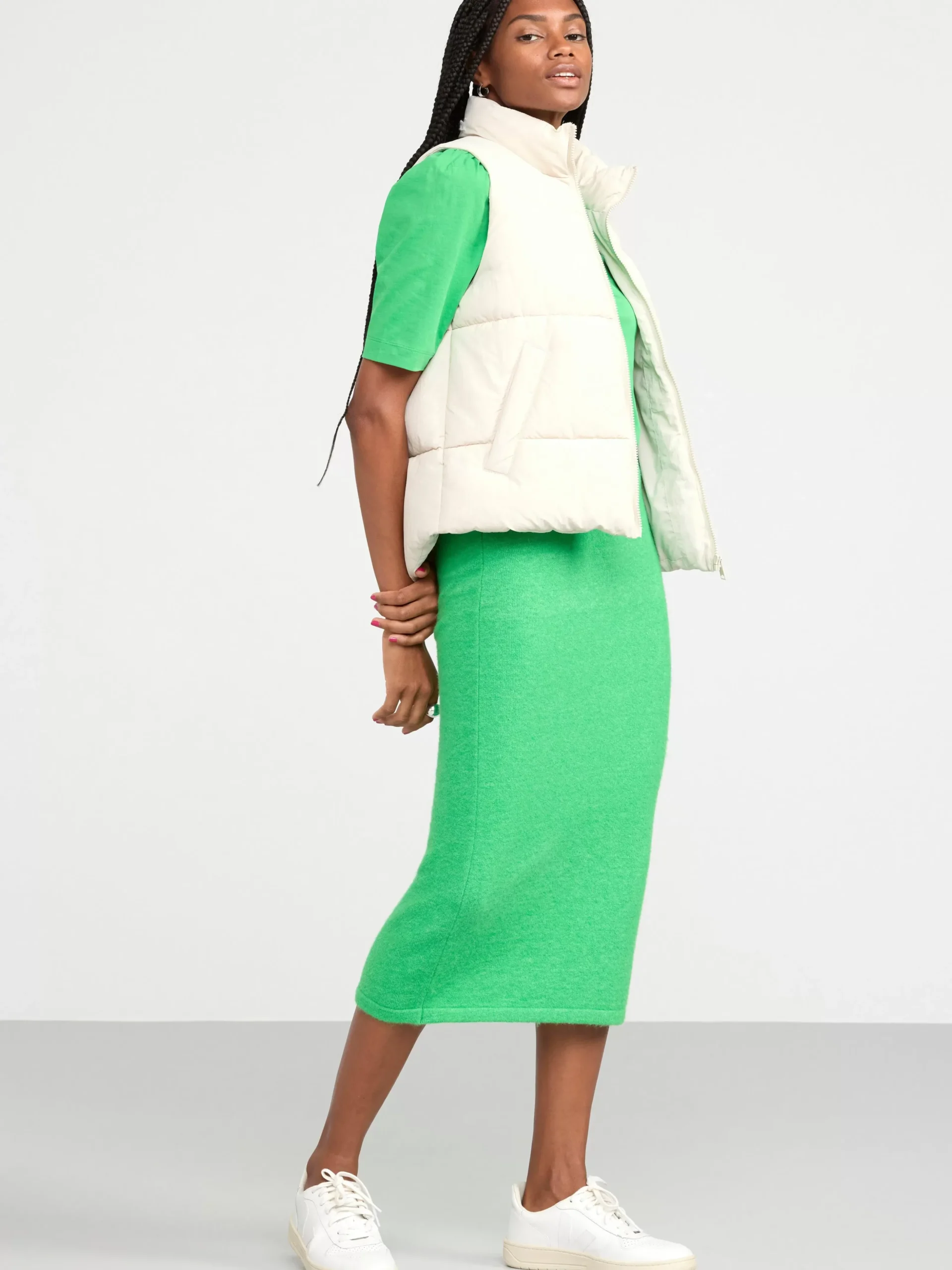 Toppar & T-Shirts>Lindex T-Shirt Med Puffarm I Bomull Green