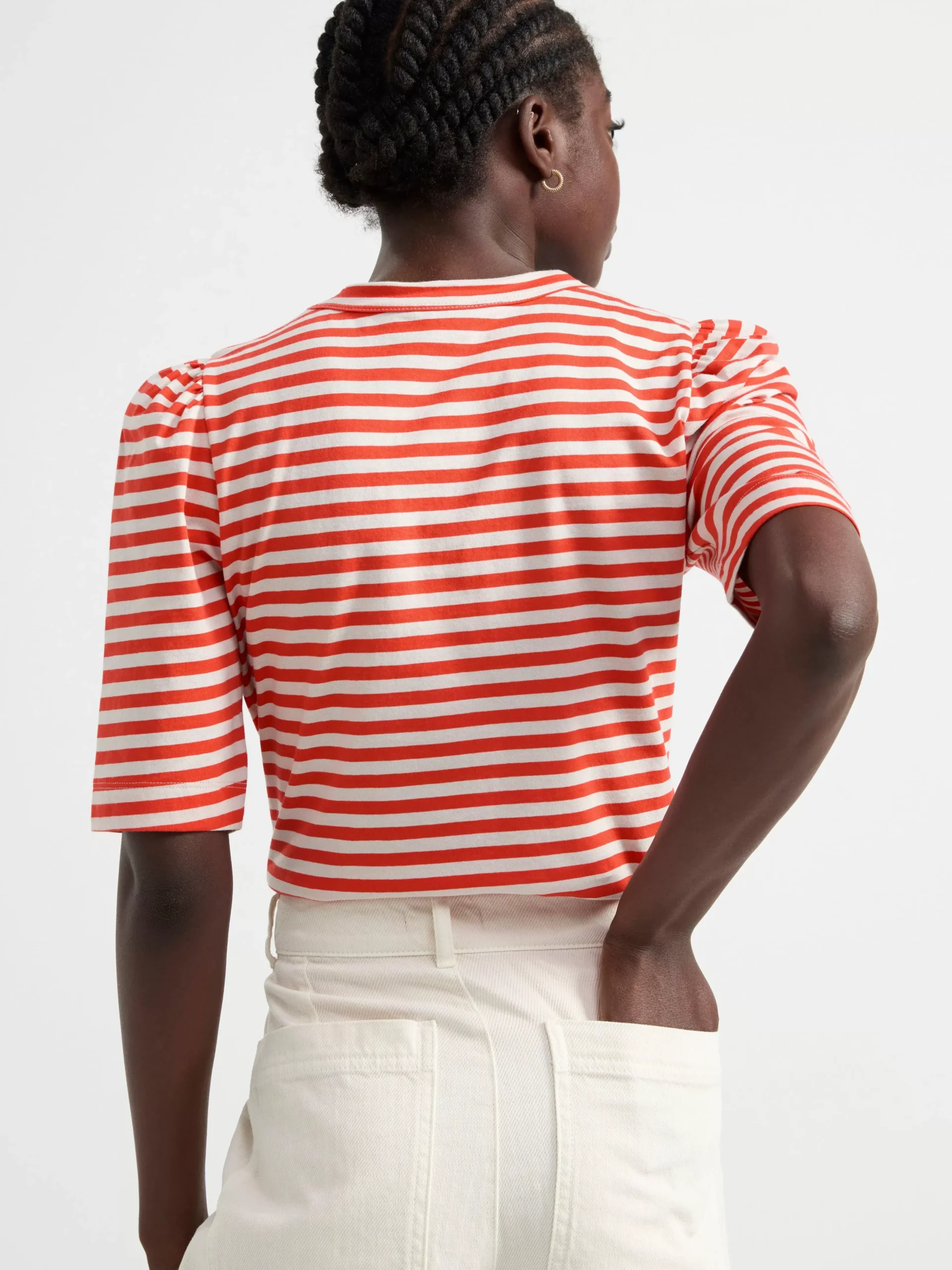 Toppar & T-Shirts>Lindex T-Shirt Med Puffarm I Bomull Strong Red