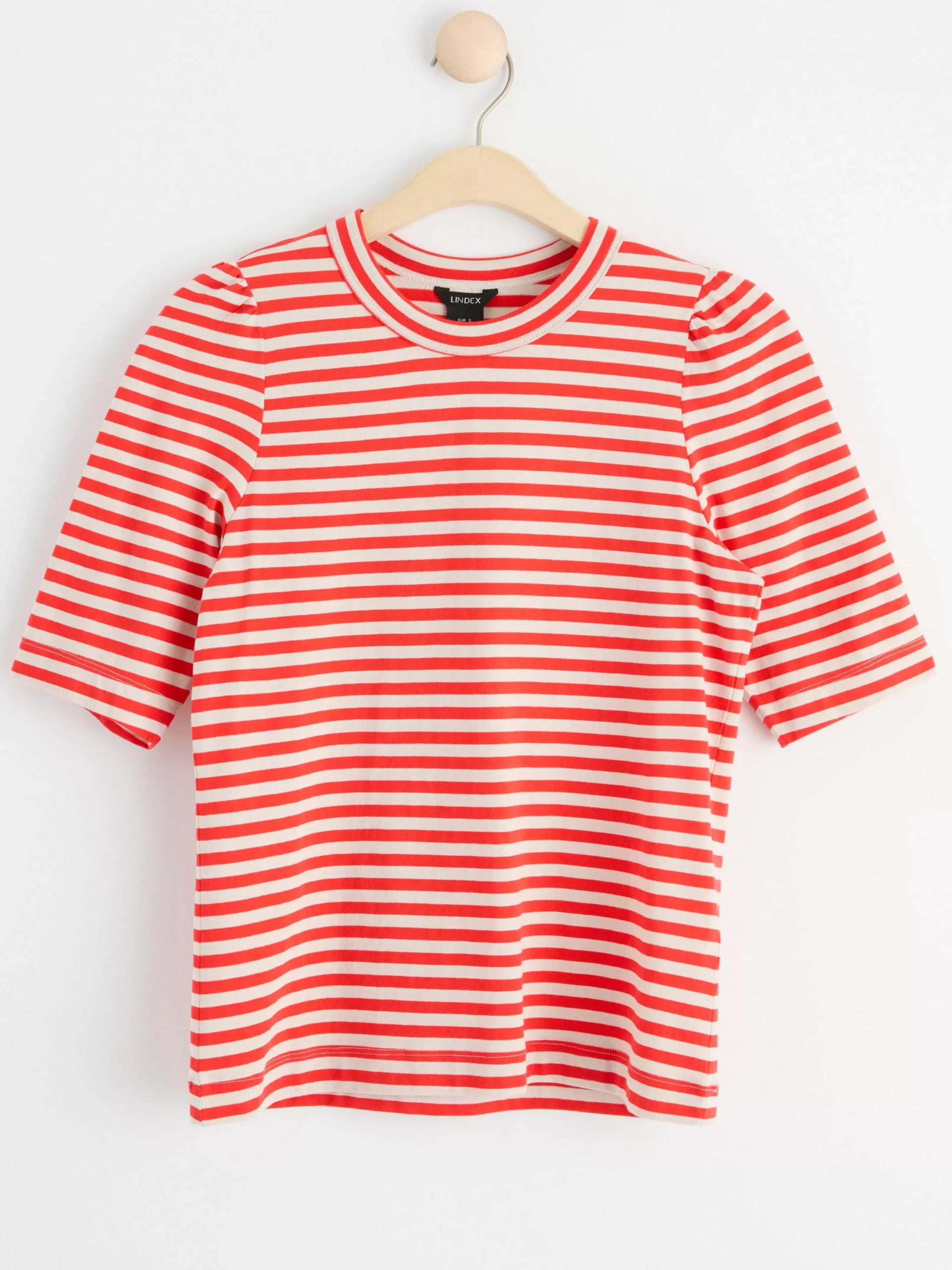 Toppar & T-Shirts>Lindex T-Shirt Med Puffarm I Bomull Strong Red