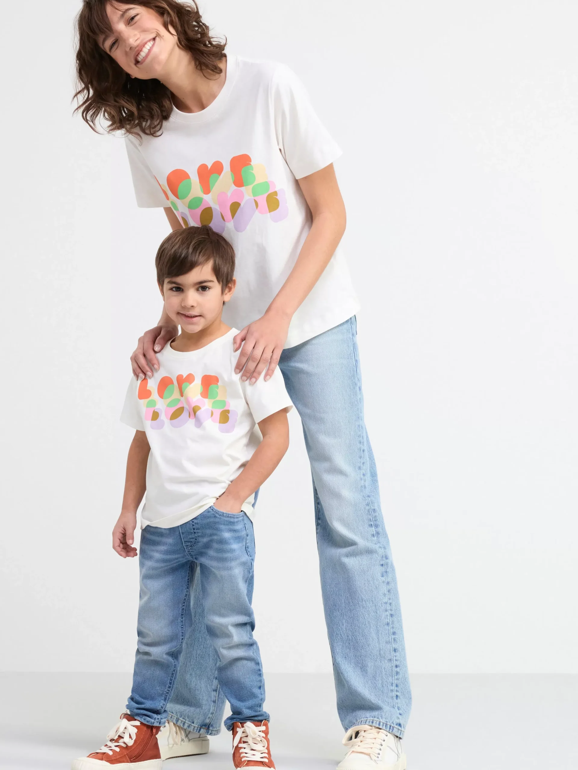 Toppar & T-Shirts>Lindex T-Shirt Med Tryck Light Dusty White
