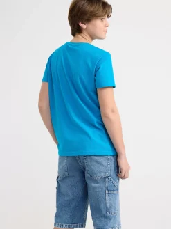 Toppar & T-Shirts>Lindex T-Shirt Med Tryck Turqoise