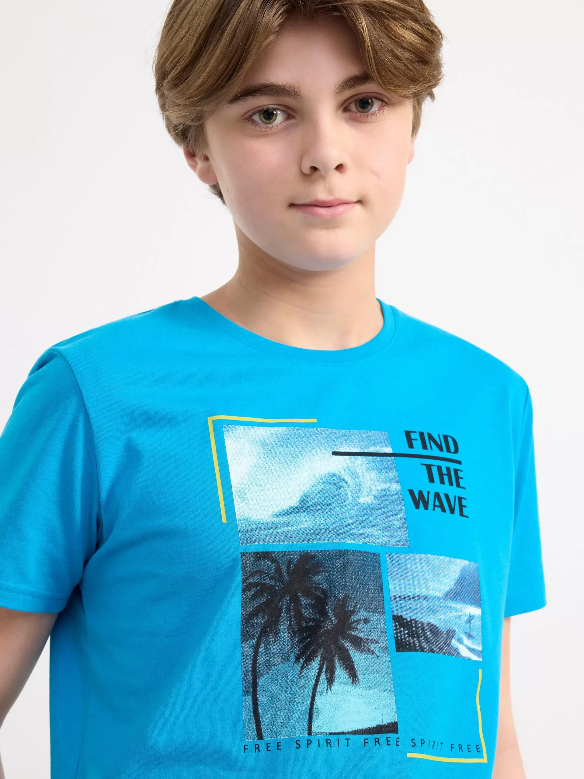 Toppar & T-Shirts>Lindex T-Shirt Med Tryck Turqoise