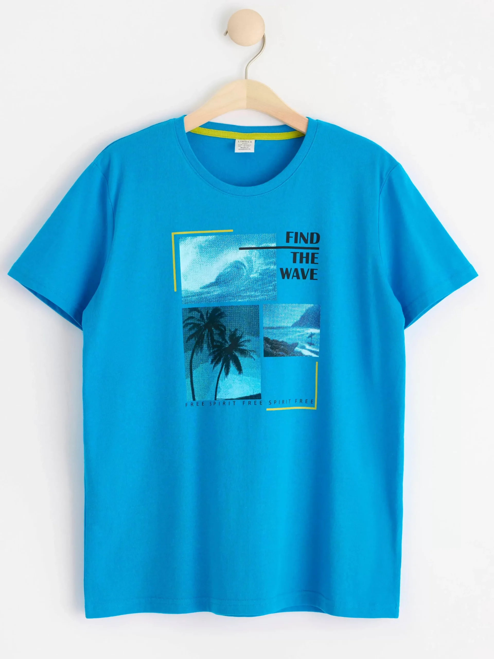Toppar & T-Shirts>Lindex T-Shirt Med Tryck Turqoise