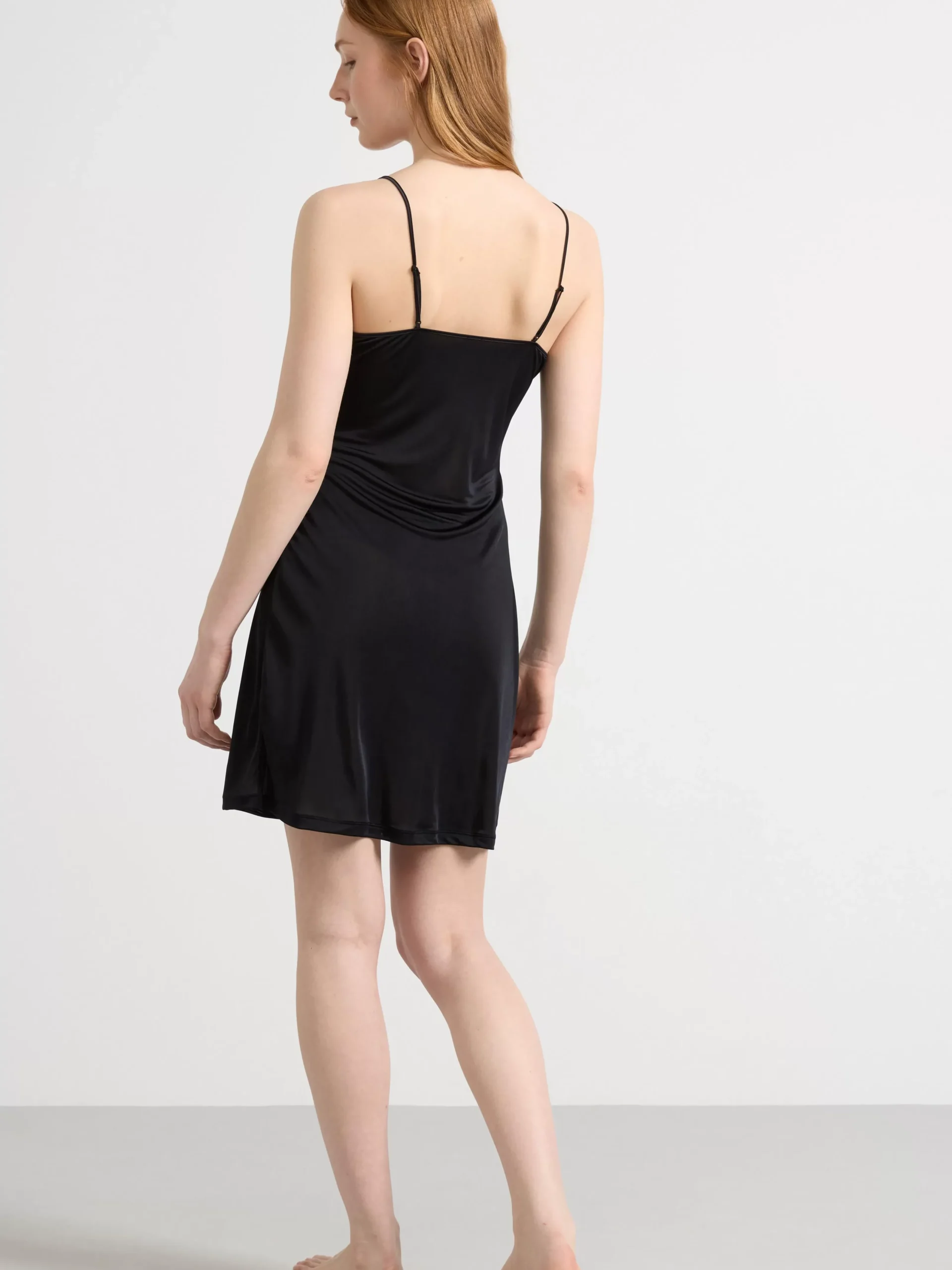 UnderKlänningar>Lindex Underklanning I Satin Black