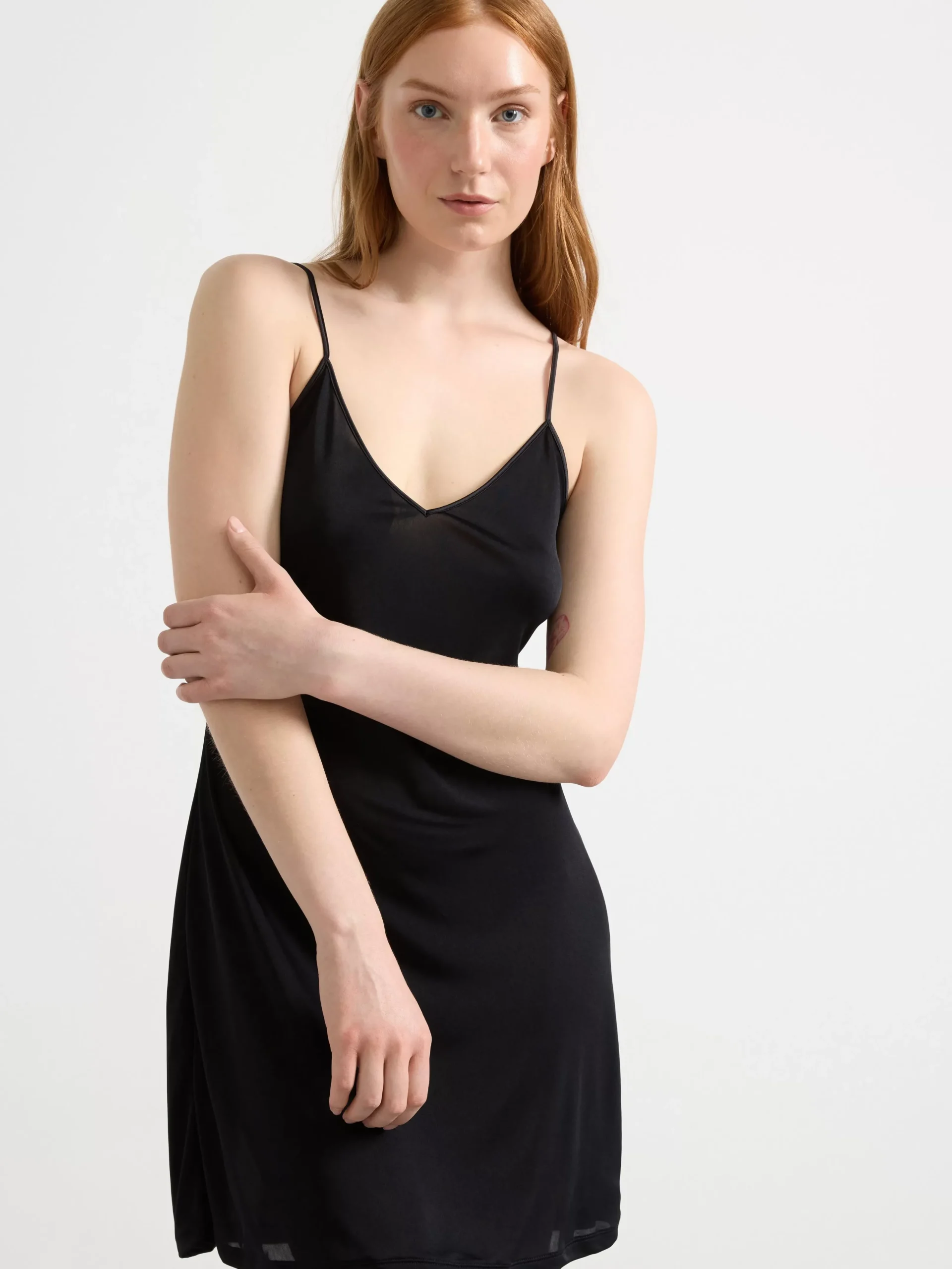 UnderKlänningar>Lindex Underklanning I Satin Black