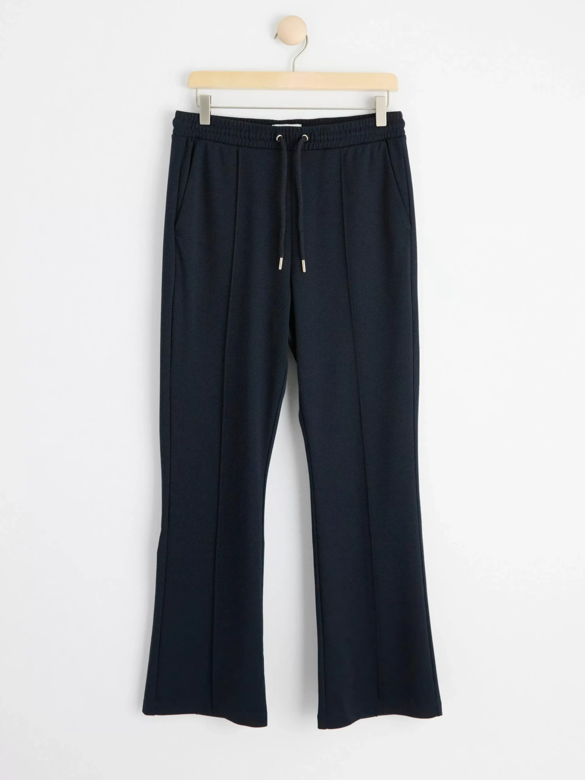 Byxor>Lindex Utsvangd Byxa Med Hog Midja Dark Navy
