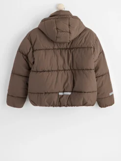 Ytterkläder>Lindex Vadderad Jacka Dark Dusty Brown