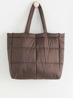 Accessoarer>Lindex Vadderad Shoppingvaska Dark Dusty Brown