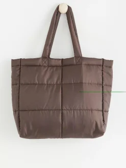 Accessoarer>Lindex Vadderad Shoppingvaska Dark Dusty Brown