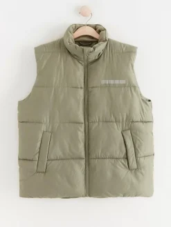 Ytterkläder>Lindex Vadderad Vast Light Khaki