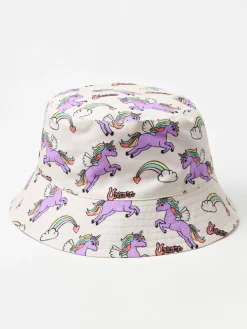 Accessoarer>Lindex Vandbar Bucket Hat Med Enhorningar Light Lilac
