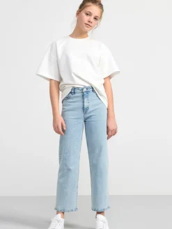 Jeans>Lindex Vanja Vida High Waist Jeans Med Croppat Ben Light Denim