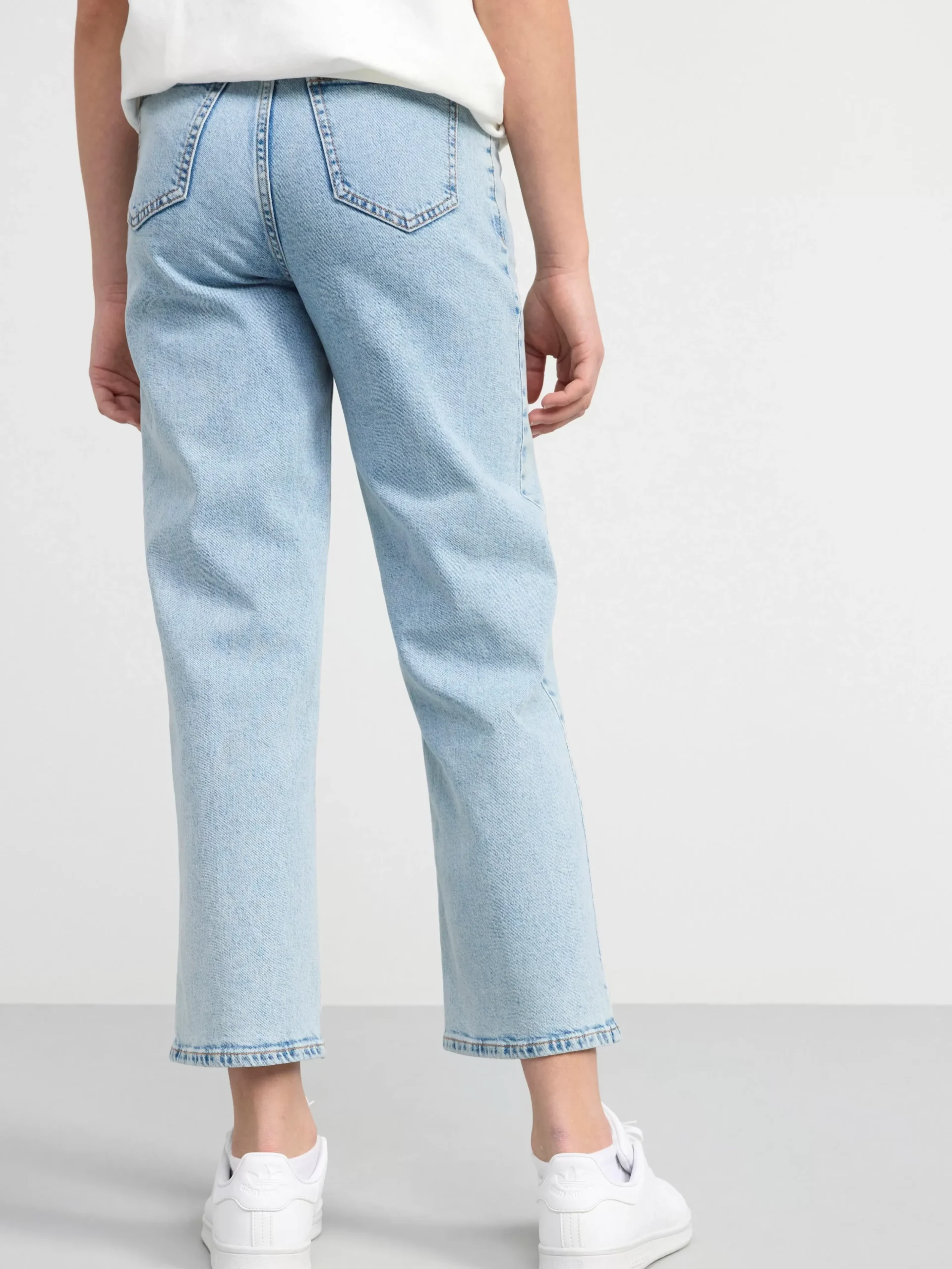 Jeans>Lindex Vanja Vida High Waist Jeans Med Croppat Ben Light Denim