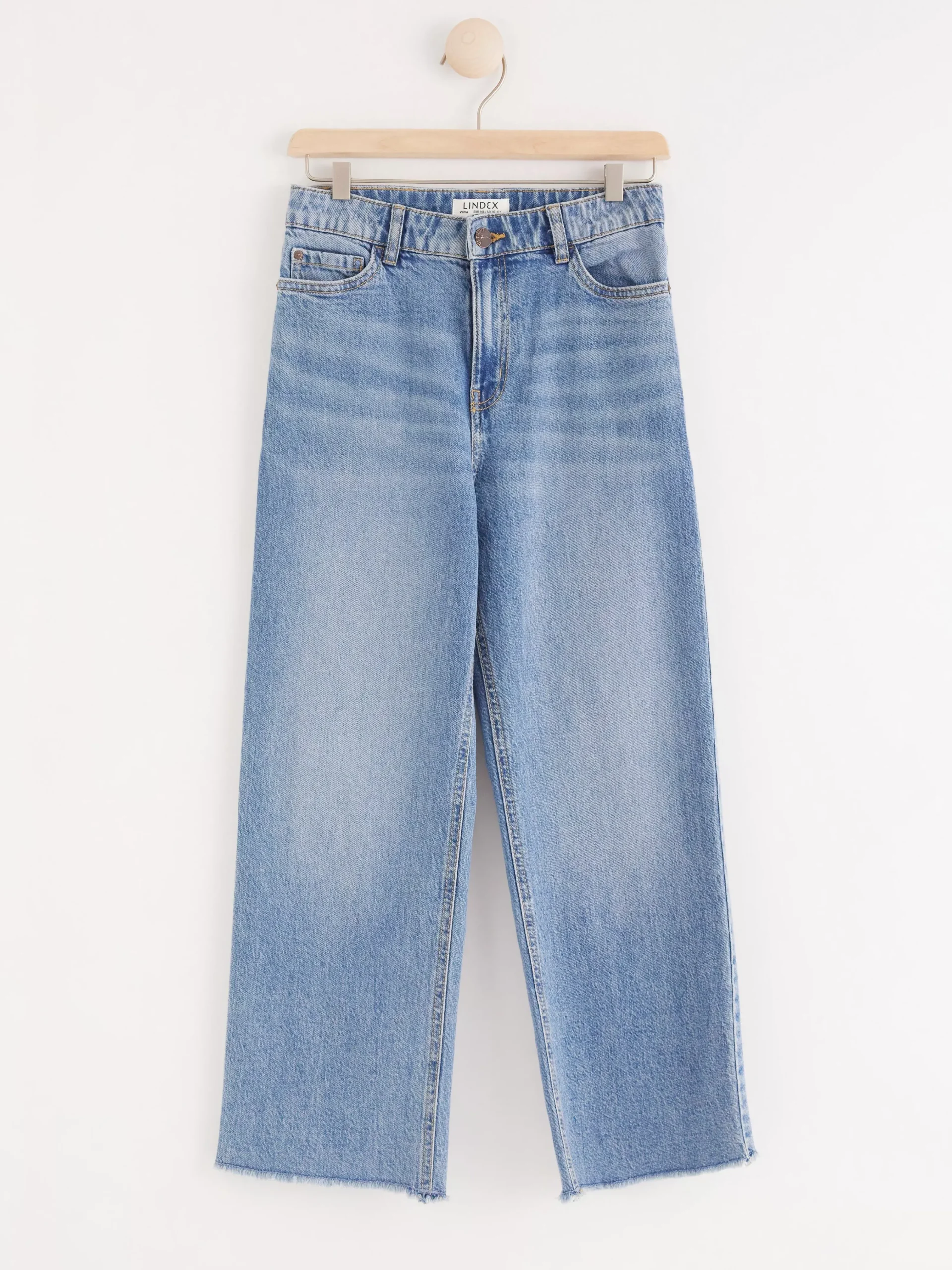 Jeans>Lindex Vanja Vida High Waist Jeans Med Croppat Ben Denim