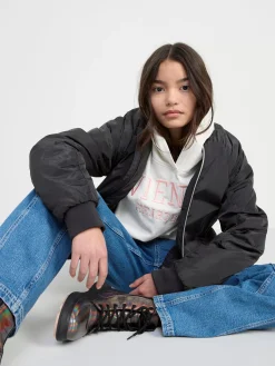 Ytterkläder>Lindex Vattenavvisande Bomberjacka Offblack
