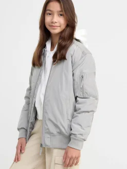 Ytterkläder>Lindex Vattenavvisande Bomberjacka Light Dusty Grey