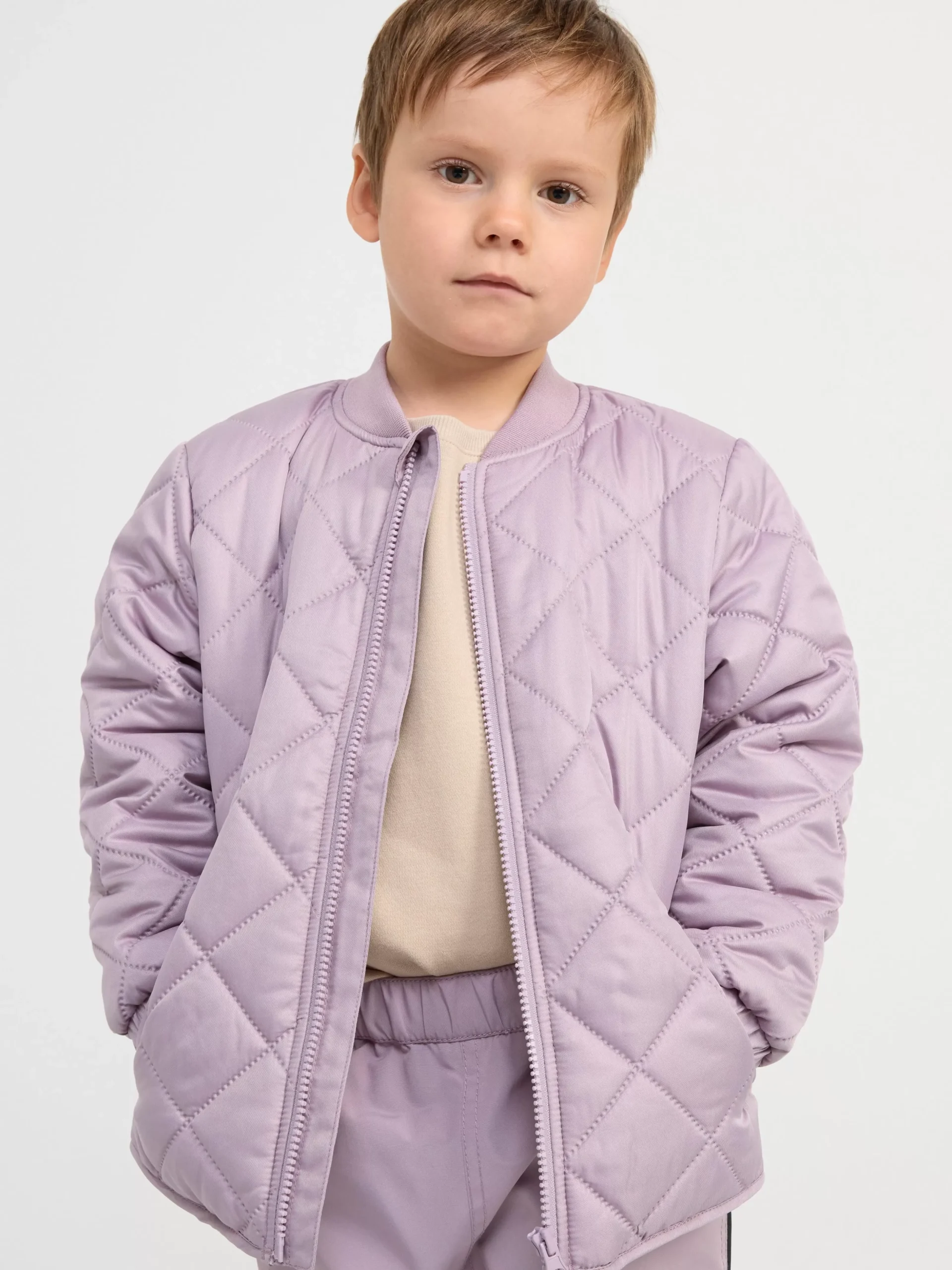 Ytterkläder>Lindex Vattenavvisande Quiltad Jacka Light Dusty Lilac