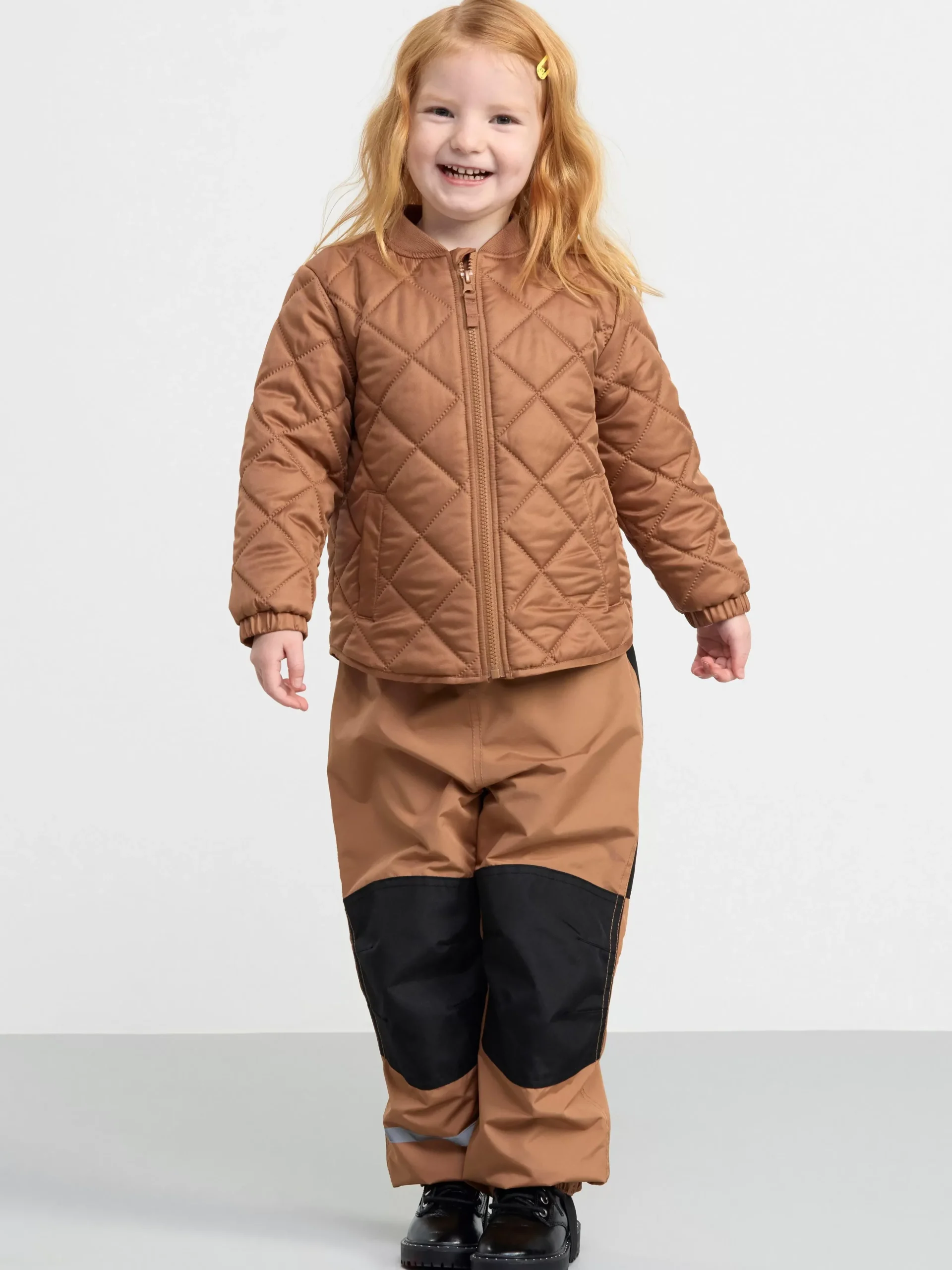 Ytterkläder>Lindex Vattenavvisande Quiltad Jacka Light Brown