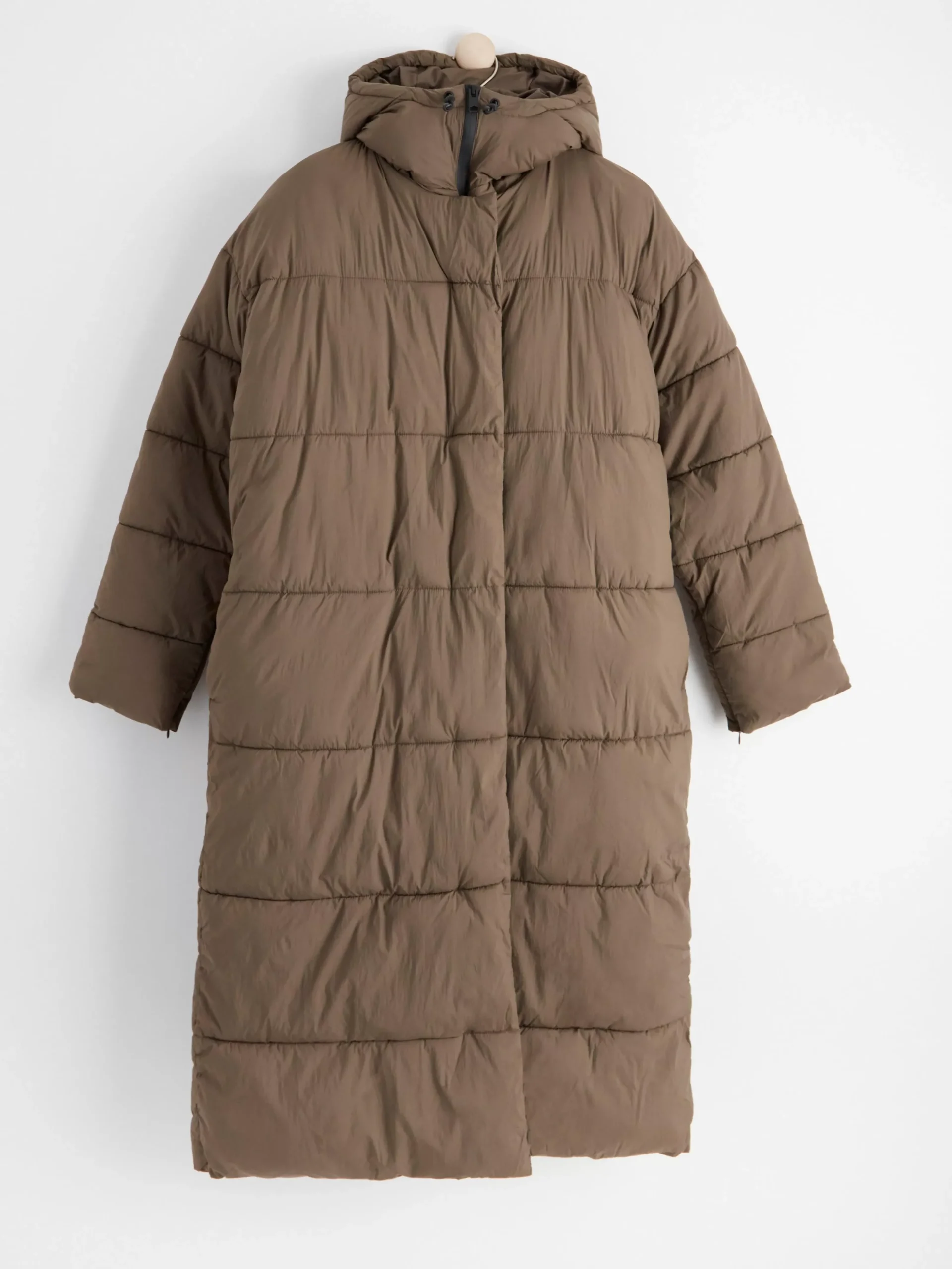 Ytterkläder>Lindex Vattenavvisande Vadderad Jacka Med Avtagbar Huva Dark Brown