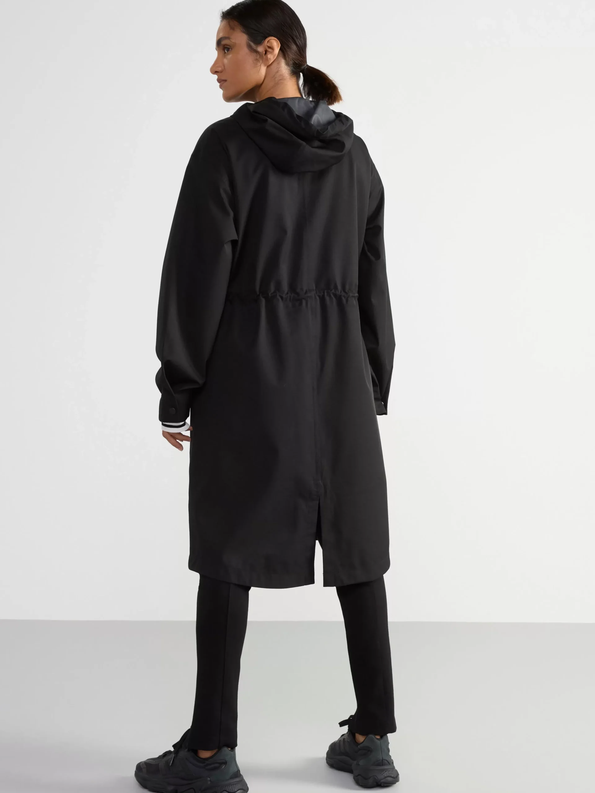 Ytterkläder>Lindex Vattentat Parkas Med Huva Black