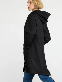 Ytterkläder>Lindex Vattentat Parkas Med Huva Black