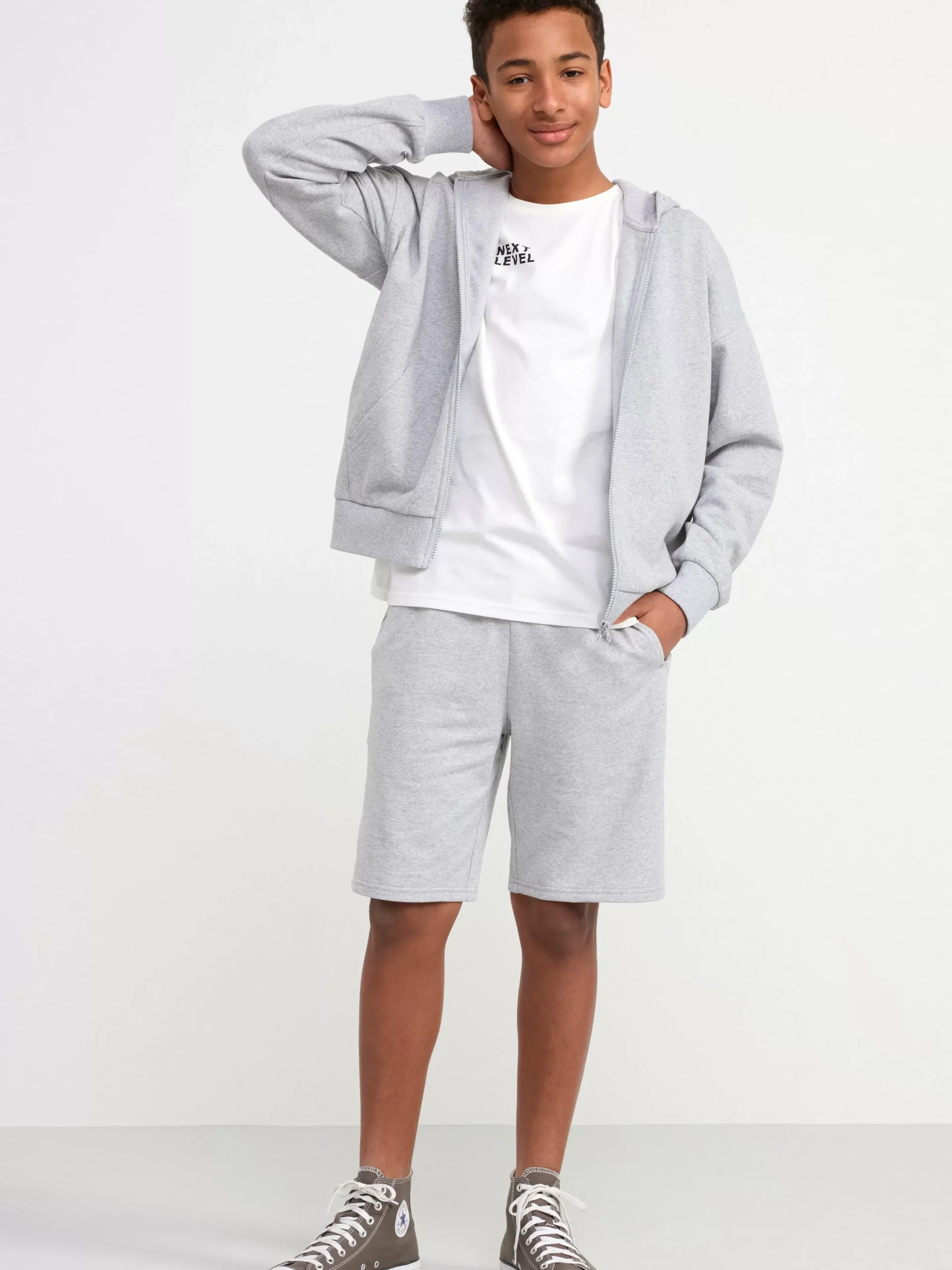 Byxor & Leggings>Lindex Vida Sweatshirtshorts Grey Melange