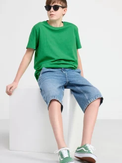 Byxor & Leggings>Lindex Vilgot Jeansshorts Med Normalhog Midja Och Vida, Raka Ben Denim