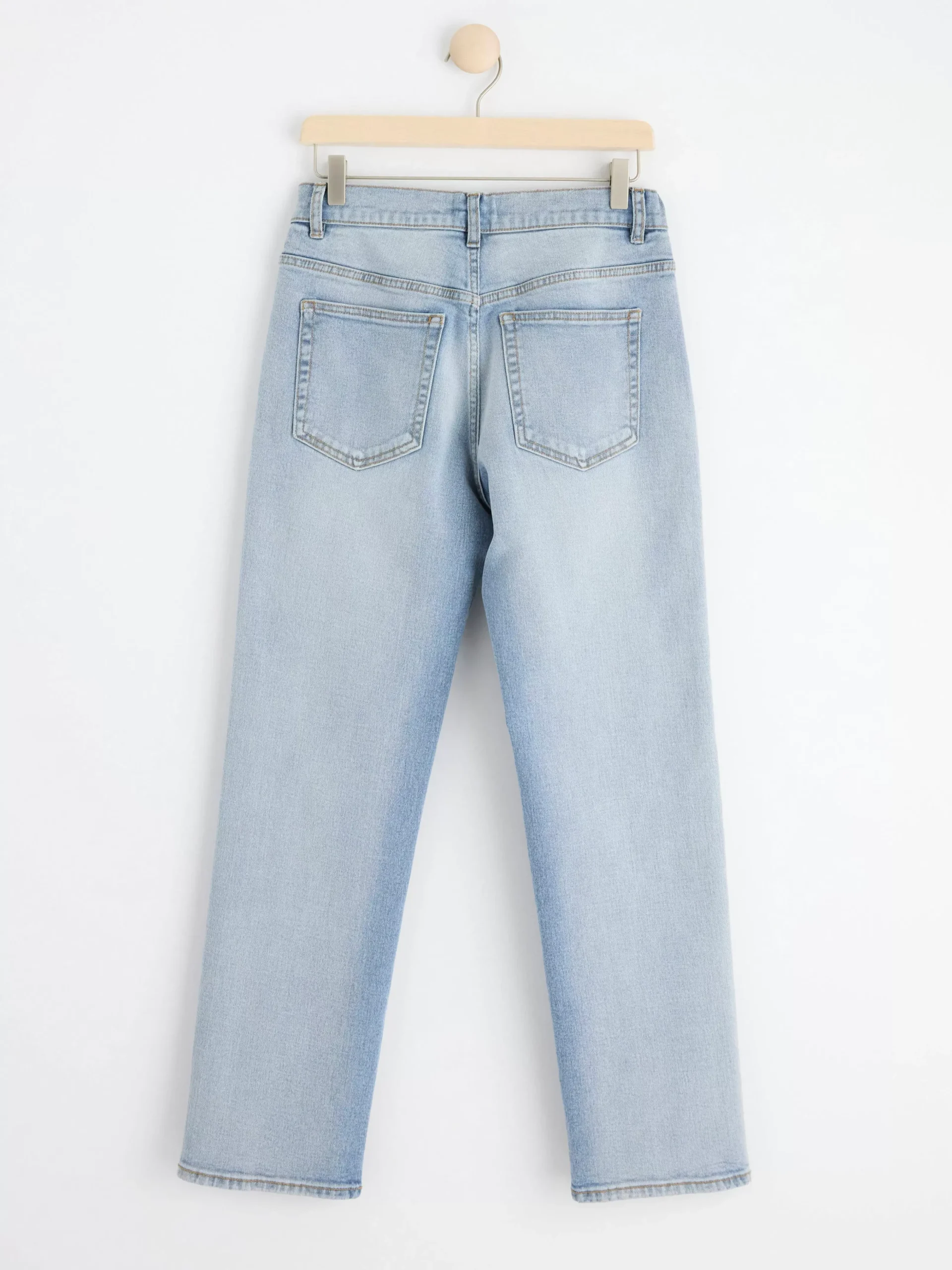 Jeans>Lindex Vilgot Regular Waist Jeans Med Raka, Vida Ben Light Denim