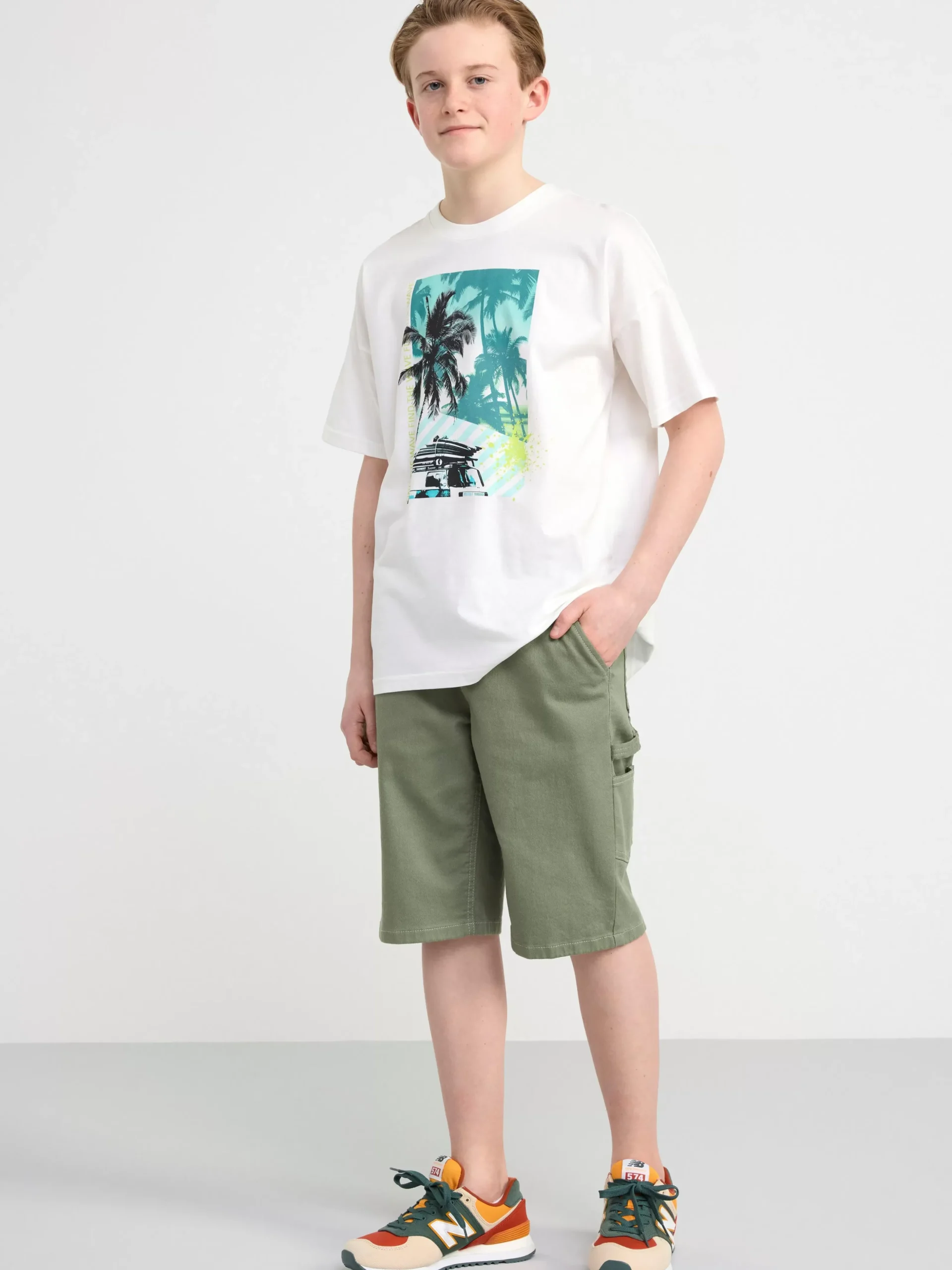 Byxor & Leggings>Lindex Vilgot Vida Shorts Med Normalhog Midja I Bomullstwill Dark Green