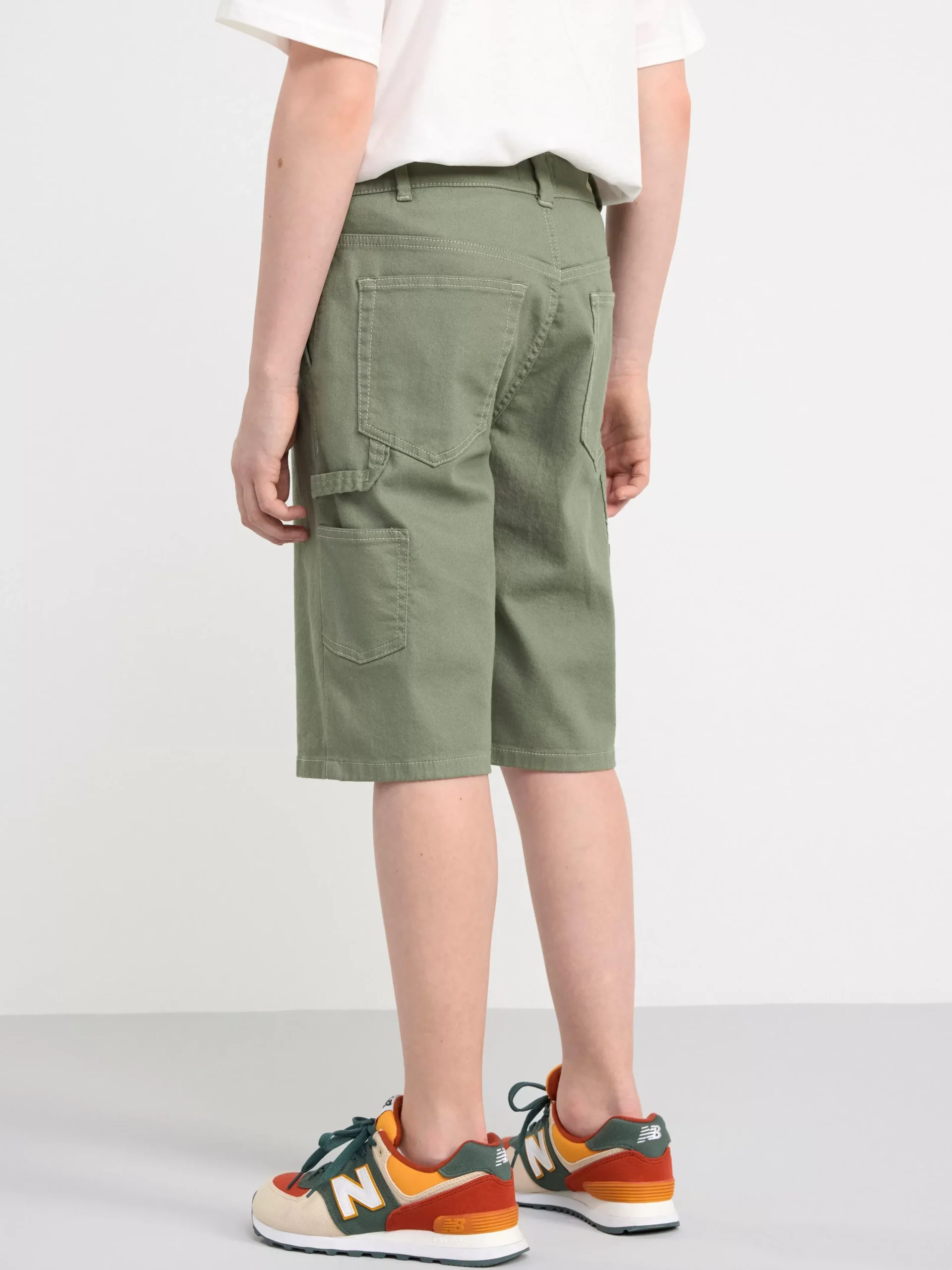 Byxor & Leggings>Lindex Vilgot Vida Shorts Med Normalhog Midja I Bomullstwill Dark Green