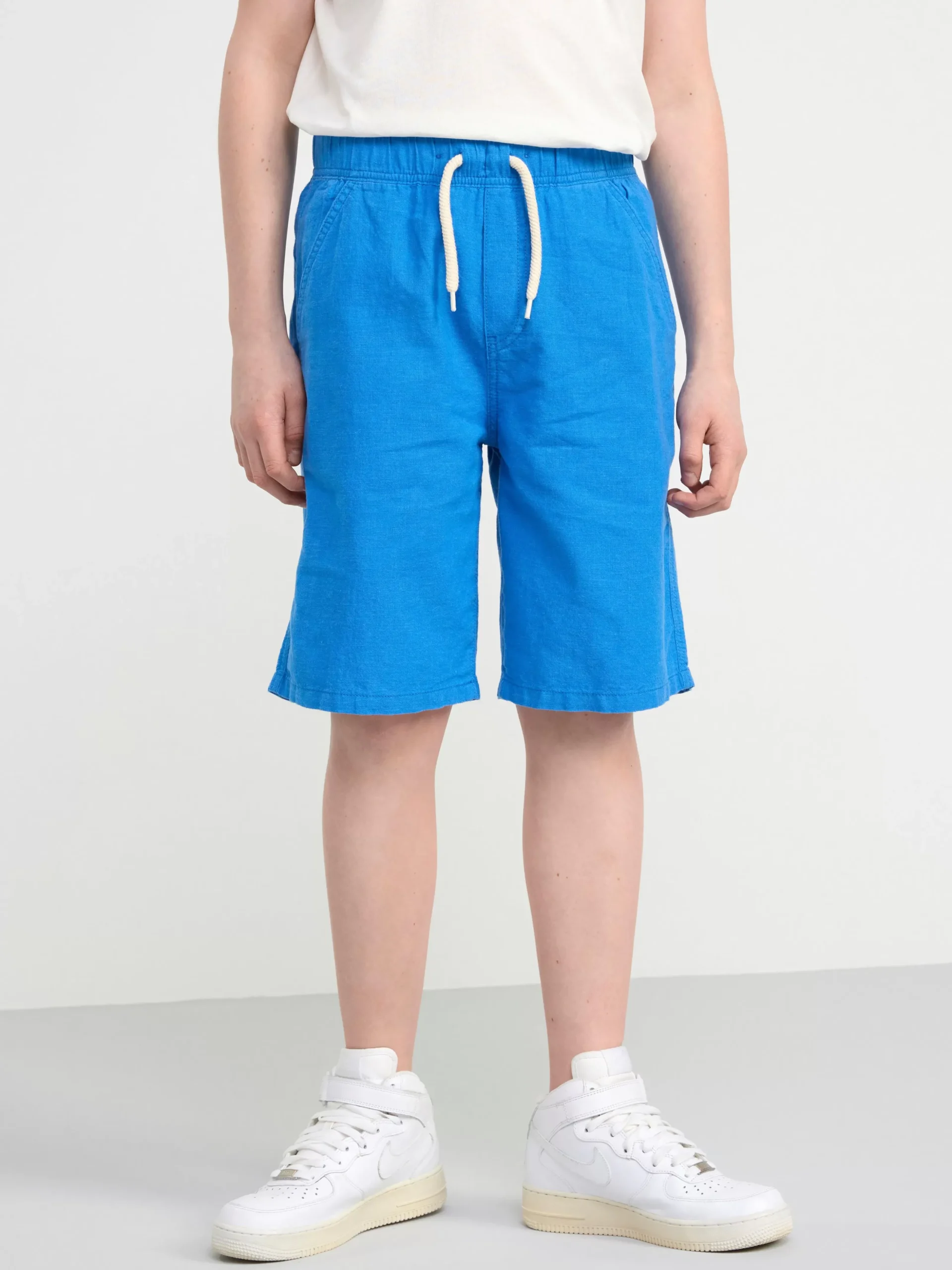 Byxor & Leggings>Lindex Vilgot Vida Shorts Med Normalhog Midja I Linneblandning Strong Blue