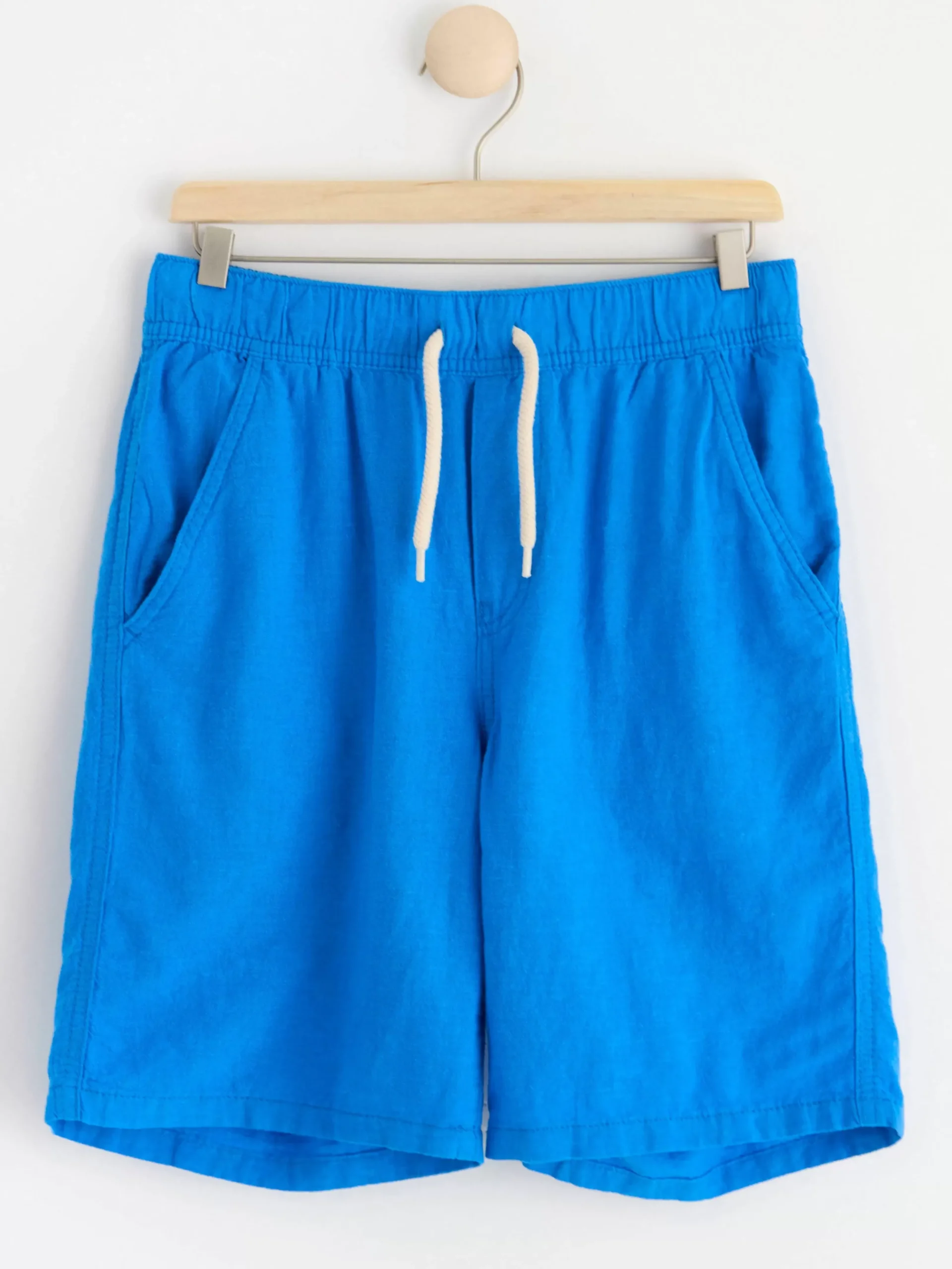 Byxor & Leggings>Lindex Vilgot Vida Shorts Med Normalhog Midja I Linneblandning Strong Blue