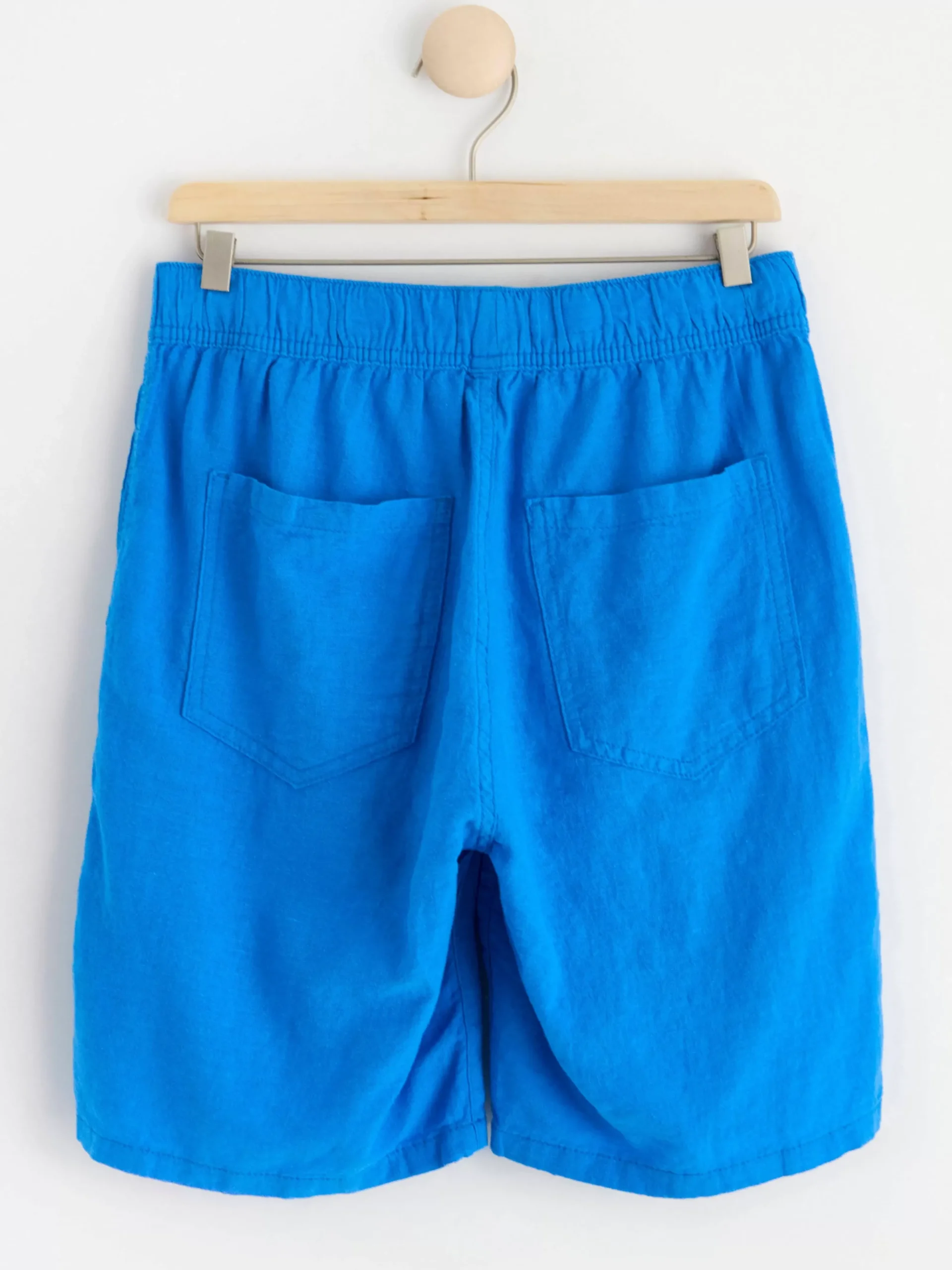 Byxor & Leggings>Lindex Vilgot Vida Shorts Med Normalhog Midja I Linneblandning Strong Blue