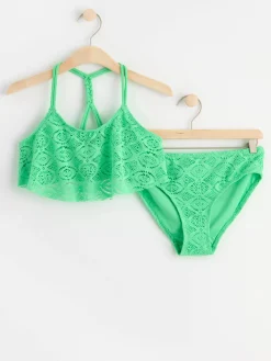 Badkläder & Uv>Lindex Virkad Bikini Green