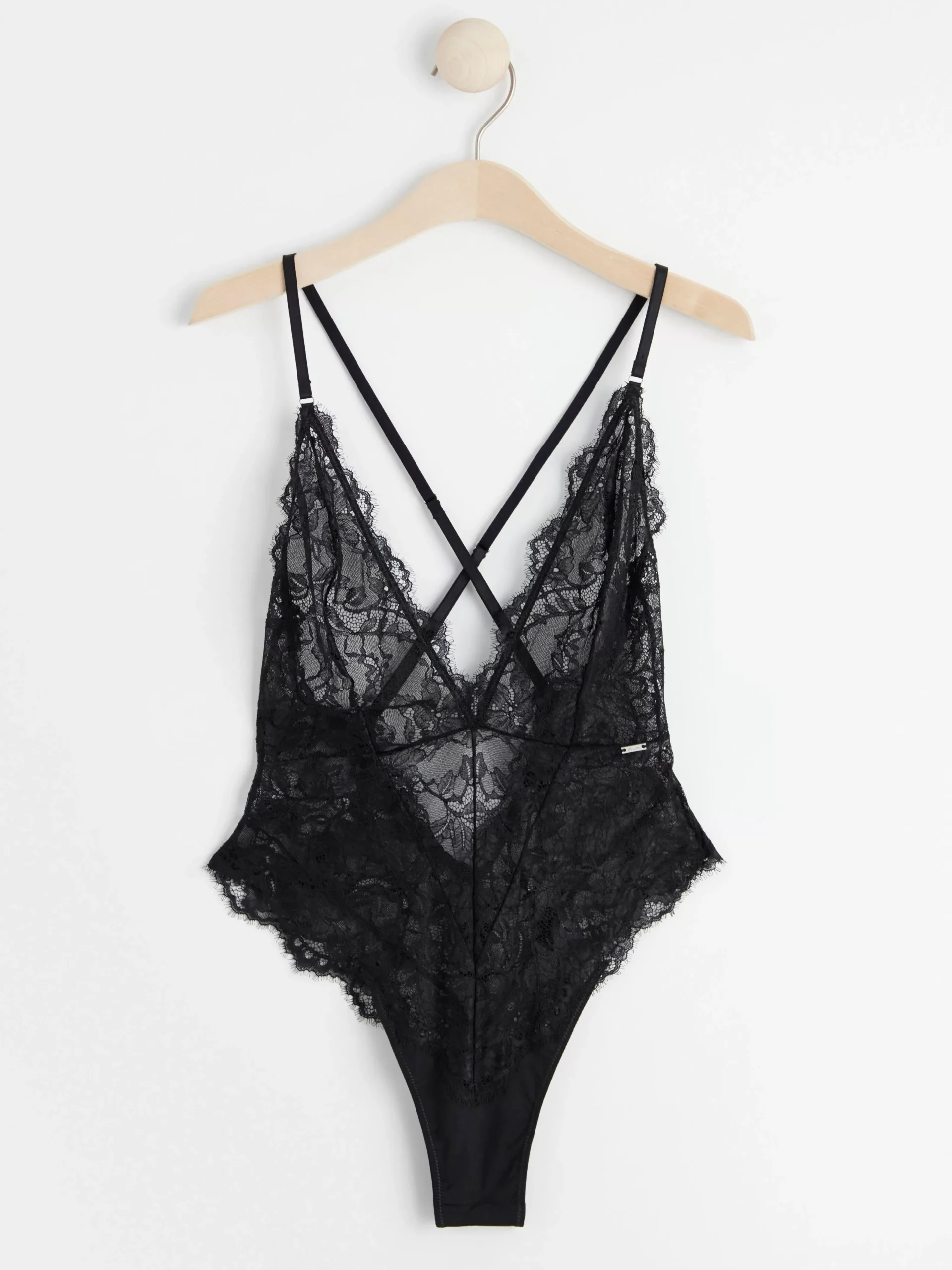 Bodies>Lindex V-Ringad Spetsbody Black